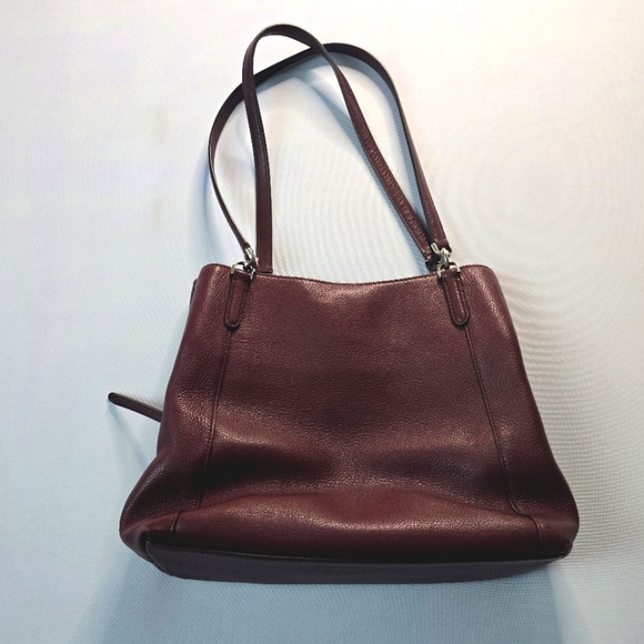 Kate Spade Jackson Cherrywood Pebbled Leather Large Satchel Tote Shoulder Bag - Picture 10 of 11